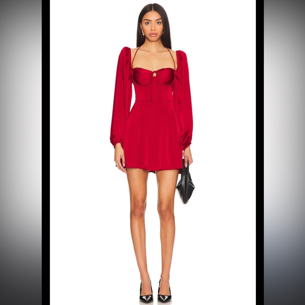 ASTR The Label Vivian Dress In Deep Red Size Small NWT